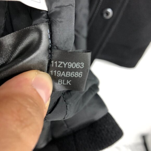 Guess Black Wool Blend Duffle Coat size L - Picture 8 of 16